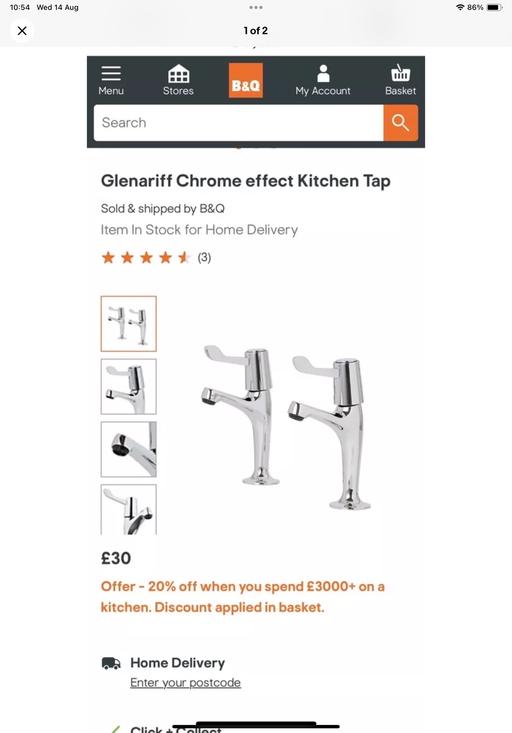 Buy & Sell West Yorkshire Leeds - Photos for Glenariff kitchen pillar taps brand new