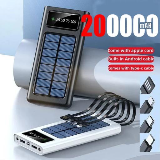 Buy & Sell West Midlands Sandwell - Photos for Solar Powered Power Bank With Embedded 4 Cabl