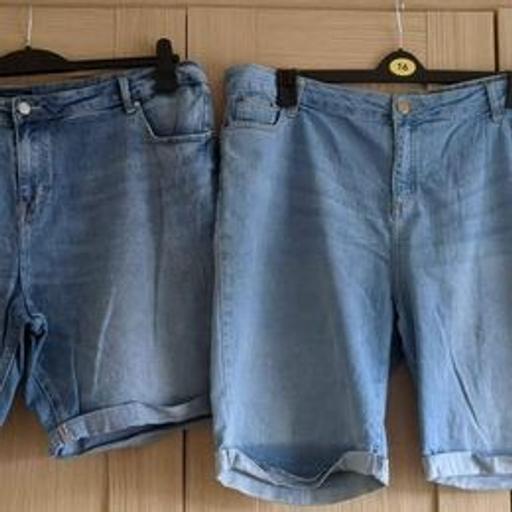 Buy & Sell West Yorkshire Kirklees - Photos for 2 pairs of ladies denim shorts size 22