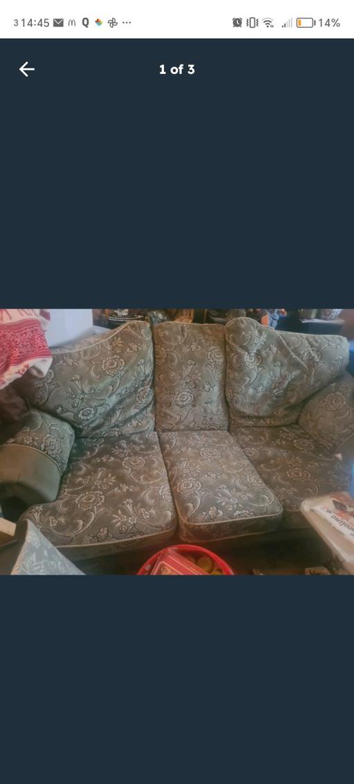 Buy & Sell South Yorkshire Sheffield - Photos for vintage green flower sofa