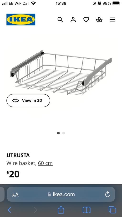 Buy & Sell West London North Kensington - W11 - Photos for IKEA utrusta wire baskets for kitchen