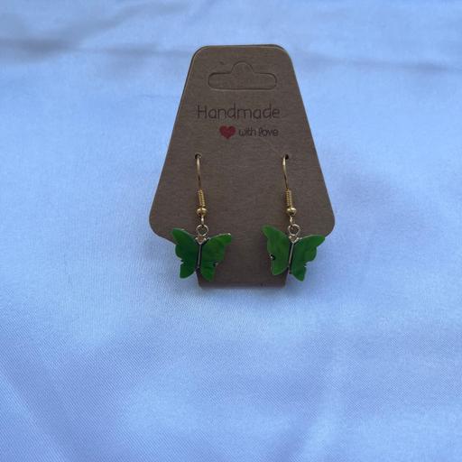 Buy & Sell Surrey Epsom and Ewell - Photos for Handmade green and gold butterfly earrings