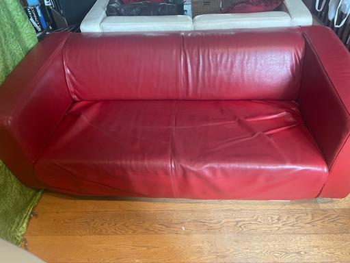 Buy & Sell North West London Camden - Photos for Stunning Red Designer Leather Sofa