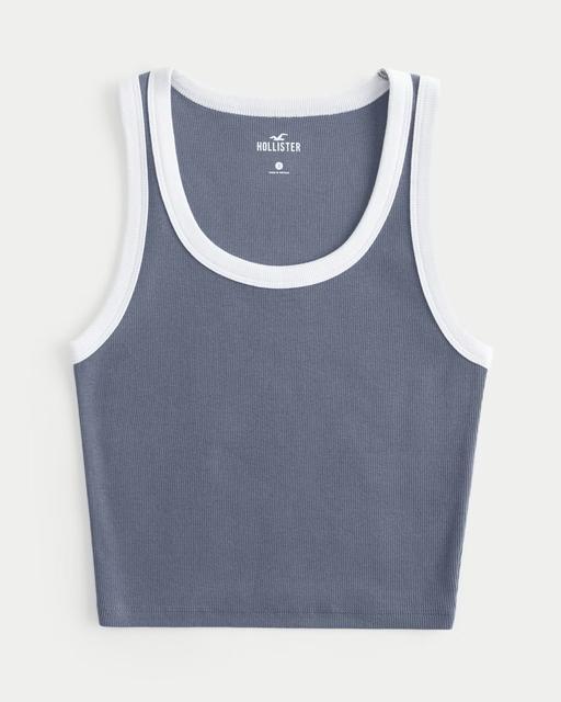 Buy & Sell East London Seven Kings - East London - Photos for 2 x New Hollister Ribbed Scoop Tank Vest Tops