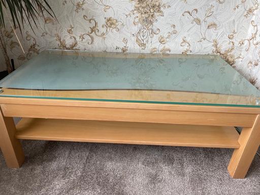 Buy & Sell West Yorkshire Bradford - Photos for Wooden Glass Top Coffee Table