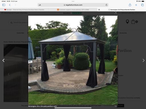 Buy & Sell Norfolk Breckland - Photos for GAZEBO-KENSINGTON 3X3 POLYCARBONATE PAVILION