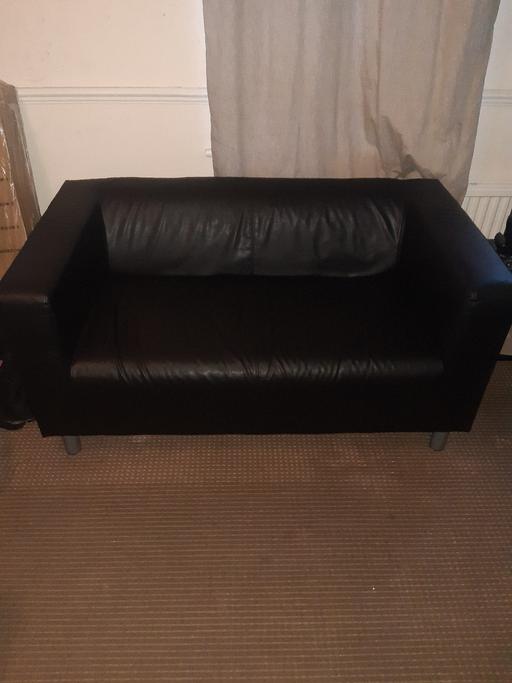 Buy & Sell South West London Kingston upon Thames - Photos for Black leather Sofa