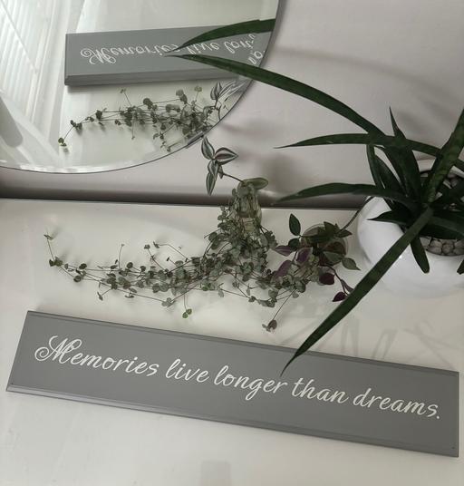 Buy & Sell Gloucestershire South Gloucestershire - Photos for Grey Positive Quote Plaque memories live