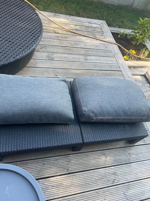 Buy & Sell Essex Basildon - Photos for Grey fabric zip on removable cushions x2