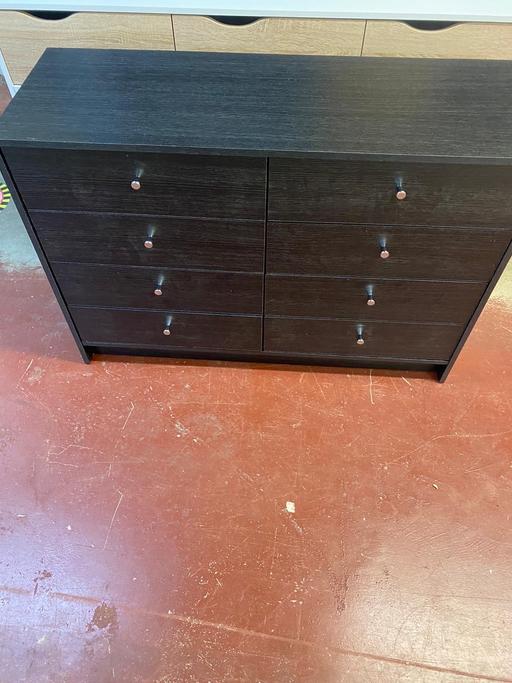 Buy & Sell Warwickshire Warwick - Photos for Malibu 4 + 4 Drawer Chest - Black Oak Effect