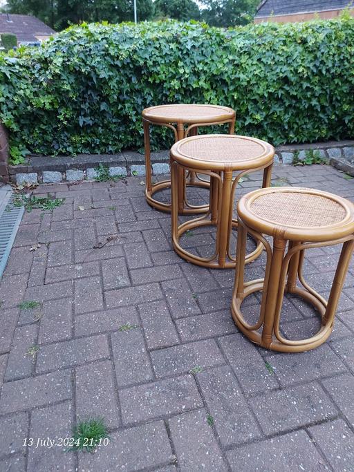 Buy & Sell West Midlands Birmingham - Photos for Vintage bamboo nest of tables