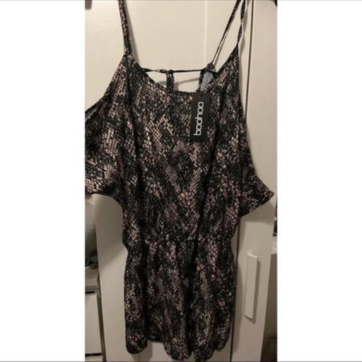 Buy & Sell Gloucestershire South Gloucestershire - Photos for Womens Black croc snake skin print playsuit 8