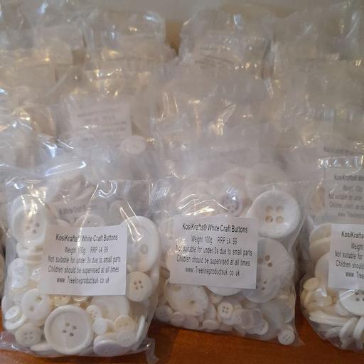 further learning Greater Manchester Manchester - Photos for NEW White Craft Buttons [100g Bags]