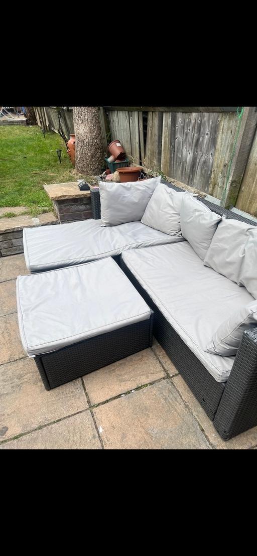 Buy & Sell North West London Harrow - Photos for Anthracite Rattan Corner Sofa