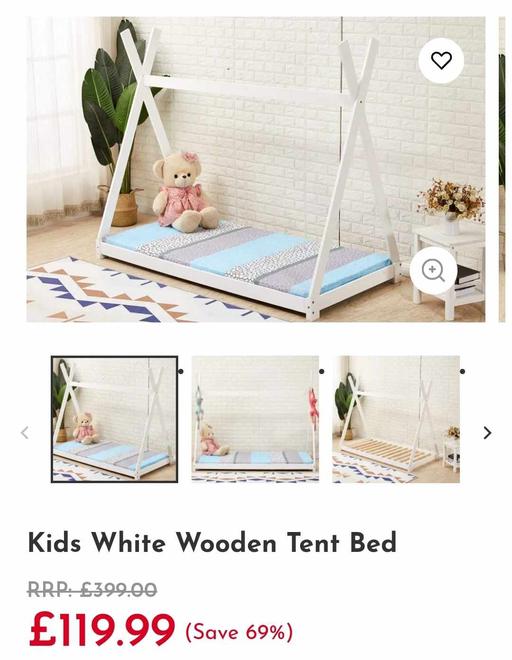 Buy & Sell West Midlands Dudley - Photos for Kids White Wooden Tent Bed