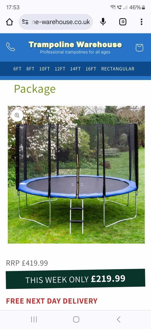 Buy & Sell West Midlands Dudley - Photos for Acrobat 12ft trampoline package with green sp