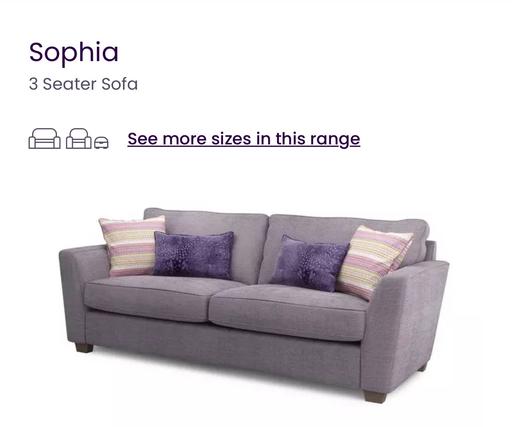 Buy & Sell Essex Thurrock - Essex - Photos for DFS Sophia Deluxe 3 Seater Sofa USED Purple