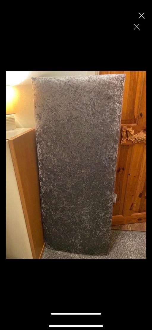 Buy & Sell West Yorkshire Kirklees - Photos for Crushed velvet grey small double headboard