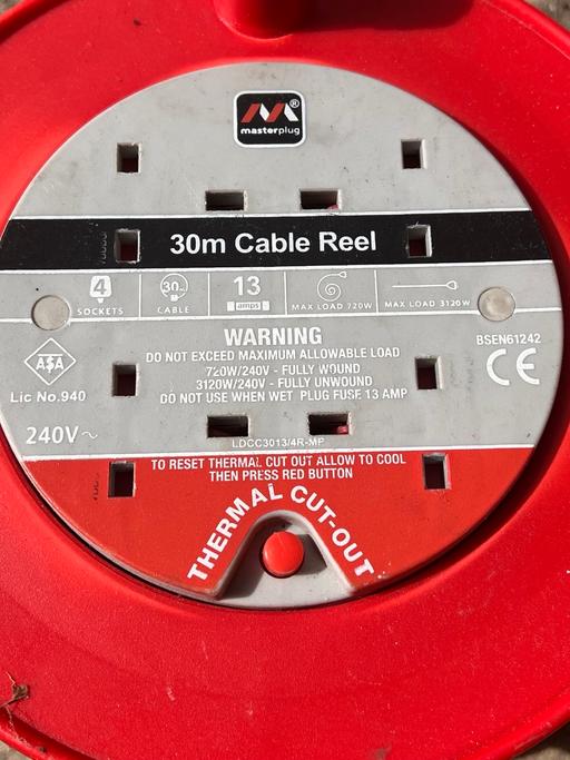 Buy & Sell East London Cann Hall - East London - Photos for Masterplug 30meter Cable Reel