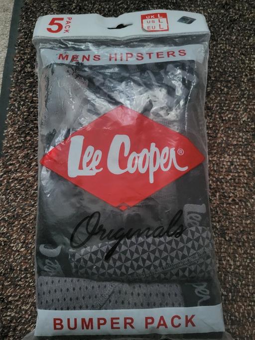 Buy & Sell Kent Medway - Kent - Photos for LEE COOPER MENS HIPSTERS LARGE SIZE. 5 PK BRA