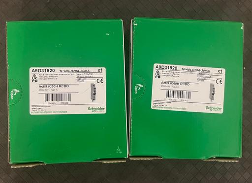 Buy & Sell Kent Gravesham - Photos for 2x B20a Schneider RCBO’s - brand new