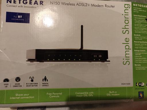 Buy & Sell West Yorkshire Kirklees - Photos for Netgear N150 ADSL2 + wireless modem router