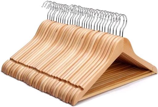 Buy & Sell Central London - Photos for Strong Natural Wooden Coat Hangers 20 Pack