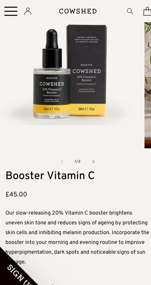 Buy & Sell South East London Croydon - Photos for Cowshed Booster Vitamin C