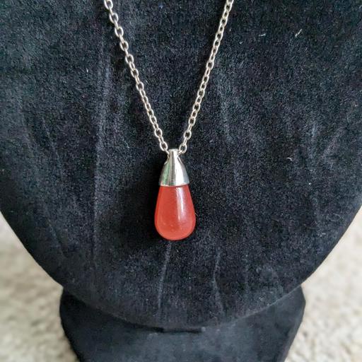 Buy & Sell South East London Croydon - Photos for NEW JouJou Carnelian Pendant Silver Necklace