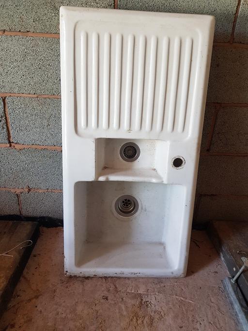 Buy & Sell West Midlands Birmingham - Photos for Gloss white ceramic sink & drainer