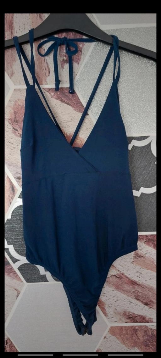 Buy & Sell Swansea - Wales Blaenymaes - Swansea - Photos for Navy thong cross strap bodysuit size 8