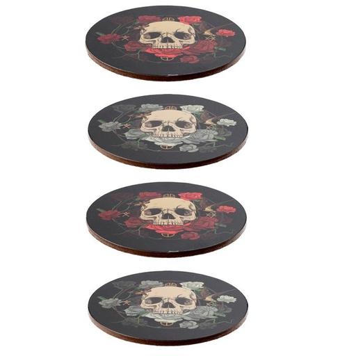 Buy & Sell Lancashire Blackpool - Photos for Set of 4 Skulls & Roses Coasters