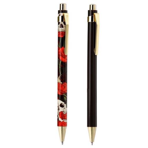 further learning Lancashire Blackpool - Photos for Set of 2 Skulls & Roses Pens