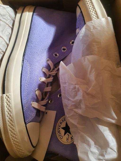 Buy & Sell Hertfordshire Watford - Photos for CONVERSE BLUE SUADE TRAINERS