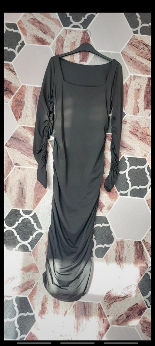 Buy & Sell Swansea - Wales Portmead - Swansea - Photos for Square neck ruched Maxi dress long sleeves M