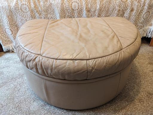 Buy & Sell West Midlands Wolverhampton - Photos for Leather Footstool - Half Moon shaped