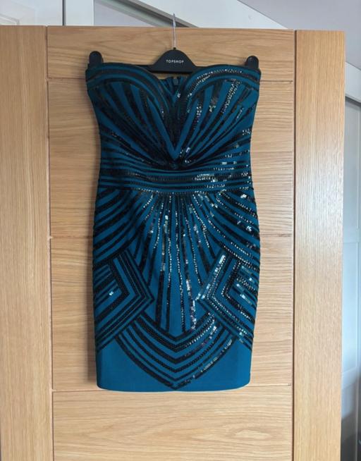 Buy & Sell West Yorkshire Leeds - Photos for Lipsy Teal & Black Sequin Mini Bodycon Dress