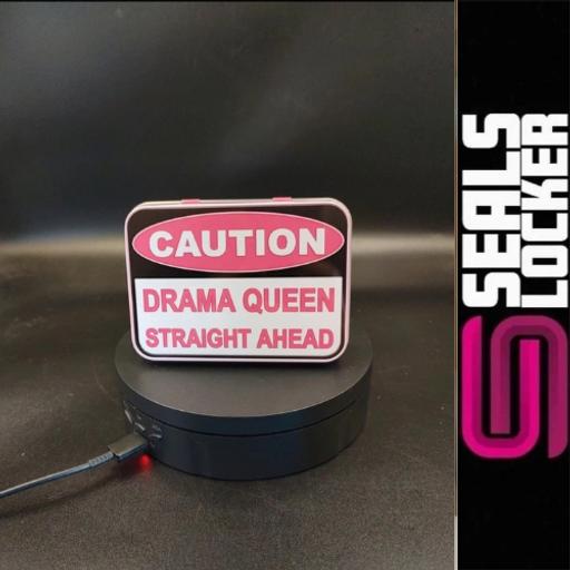 Buy & Sell Derbyshire Derby - Photos for Retro Caution Drama Queen Keepsake Metal Tin