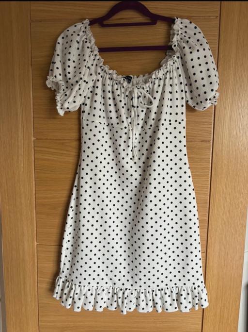 Buy & Sell West Yorkshire Leeds - Photos for New Look White & Black Polka Dot Dress 10