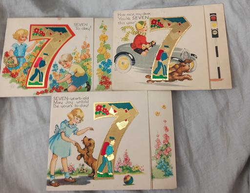 Buy & Sell Merseyside Saint Helens - Photos for Vintage 1940s age 7 child's birthday cards