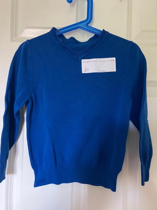 Buy & Sell West Yorkshire Bradford - Photos for School jumper 3-4 years in royal blue £2