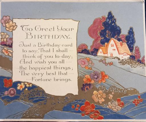 Buy & Sell Merseyside Saint Helens - Photos for Antique 1930s embossed birthday card