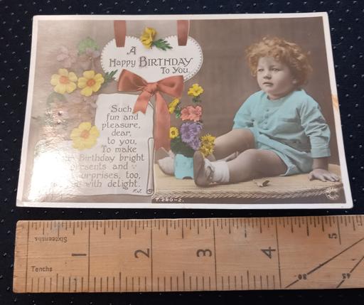 Buy & Sell Merseyside Saint Helens - Photos for 1932 hand coulered girl birthday postcard