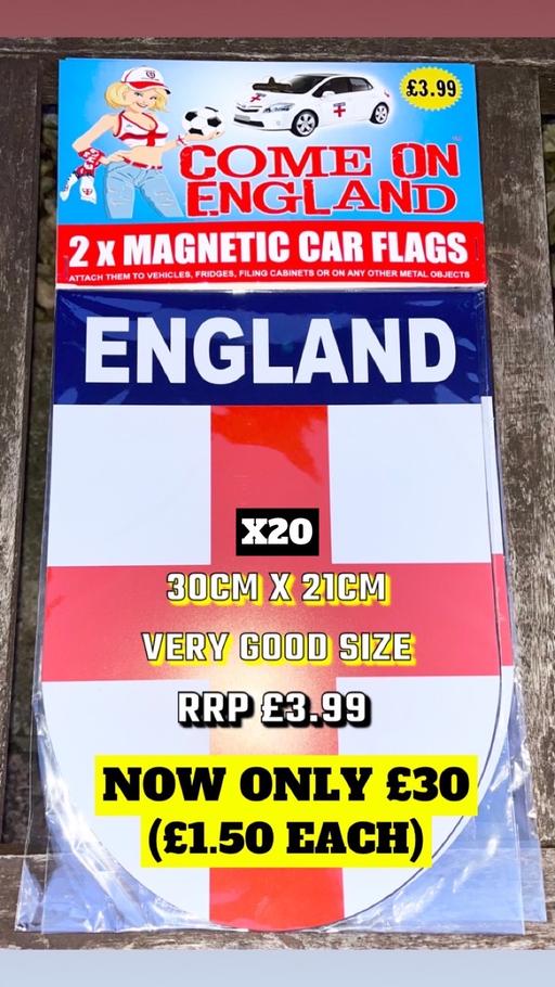 Buy & Sell Ealing Greenford - Ealing - Photos for X20 England Car Flag Magnets, Football, Bulk