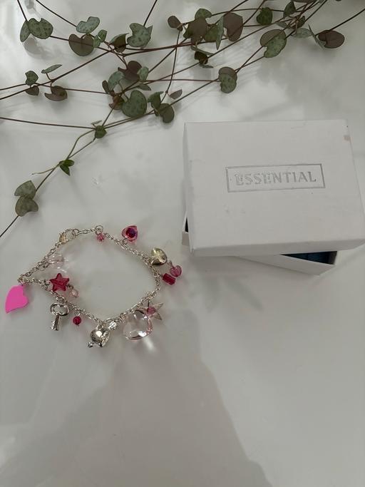 Buy & Sell Gloucestershire South Gloucestershire - Photos for Girls charm bracelet silver pink jewellery