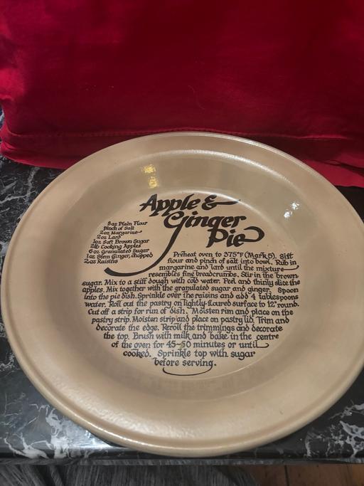 Buy & Sell Kent Maidstone - Photos for Vintage recipe apple and ginger pie plate