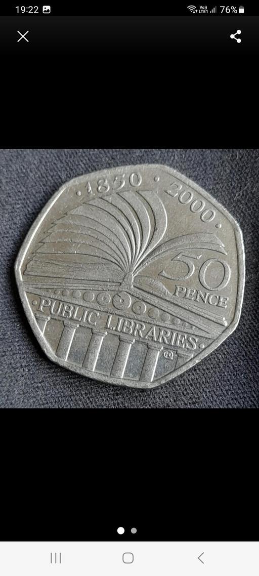 Buy & Sell Lancashire South Ribble - Photos for PUBLIC LIBRARIES 50p COIN 2000