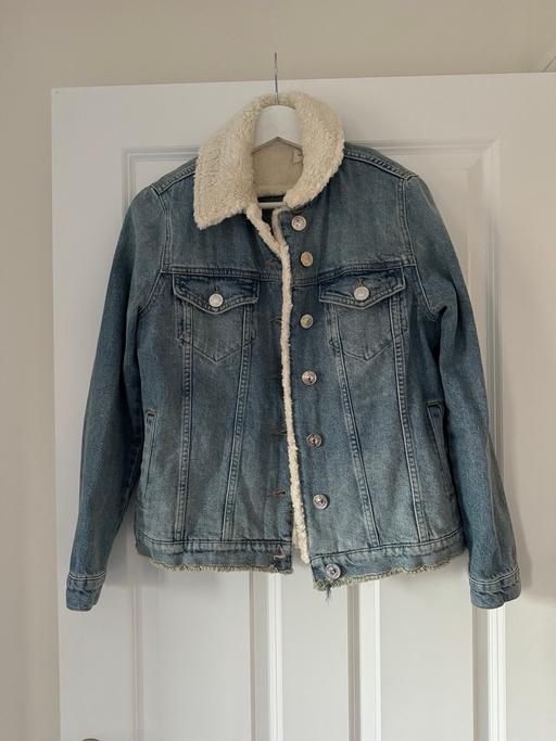 Buy & Sell Buckinghamshire Milton Keynes - Photos for River Island Fleece Trim Denim Jacket Size 10