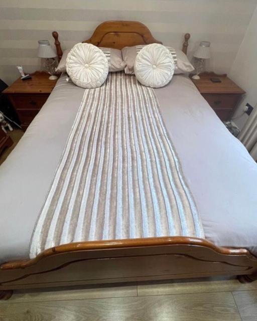 Buy & Sell West Yorkshire Leeds - Photos for Solid pine double bed frame