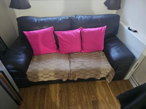 Buy & Sell Staffordshire Stafford - Photos for dark brown leather sofa